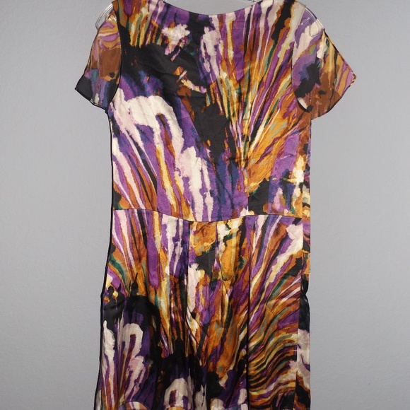 ALI RO silk art abstract jewel tones size 4 - Picture 5 of 6